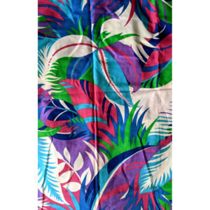 BOLD Vintage Tropical Floral Pattern Cotton Woven Fabric 80s 90's Hawaiian Print